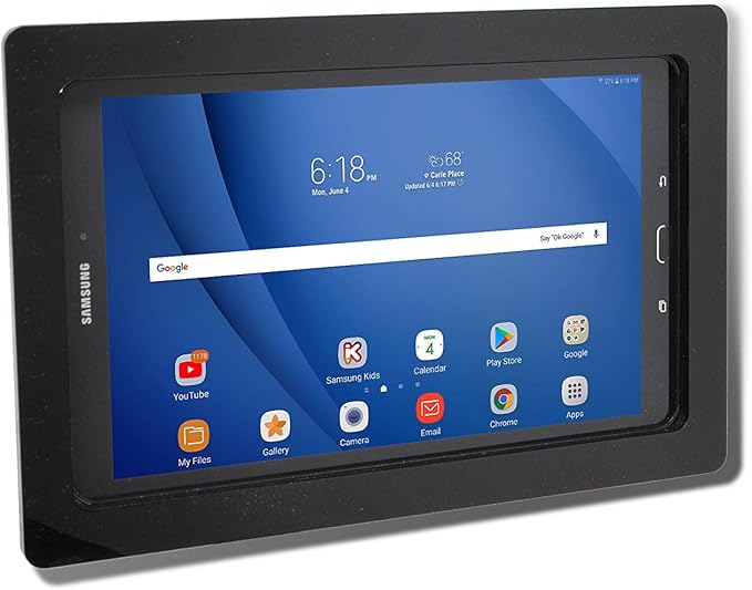 TABcare Security Anti-Theft Acrylic VESA Enclosure for Samsung Galaxy TAB A 10.1 2016 with Wall Mount Kit (Black, TAB A 10.1 SM-T580)