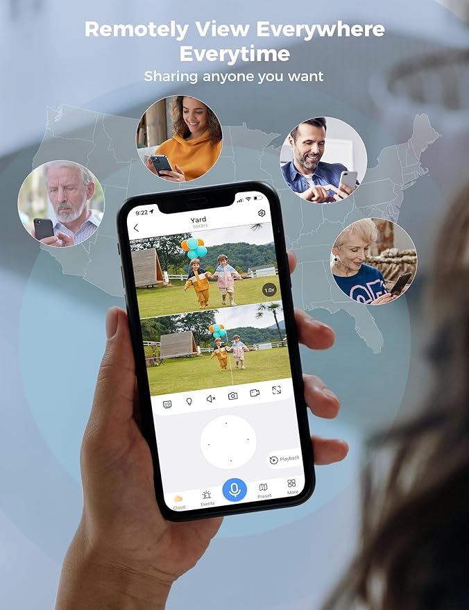 Hiseeu Wireless Security Cameras Outdoor, 5G & 2.4G WiFi Pro, Wireless Home Security Camera System, Dual Lens, 360° Pan & Tilt, Auto Tracking, Color Night Vision, 1TB HDD No Subscription, Need Plug In