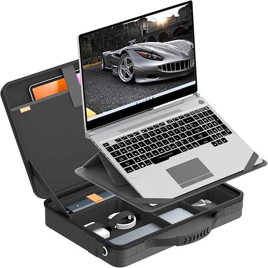 Smatree MobileBase Laptop Shoulder Case with Stand for 15.6-16 inch DELL Precision 3570/3571/3580/3581/3590/3591/5570/5680/5690, for DELL XPS 15/16, Laptop Protective Briefcase with Stand (A485S)