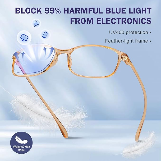 AQWANO Unbreakable Reading Glasses for Women 3 Pack - TR90 Flexible Lightweight Computer Readers (2.25) Blue Light Blocking, Comfortable Clear Frame, Cute & Stylish Designer Eyeglasses