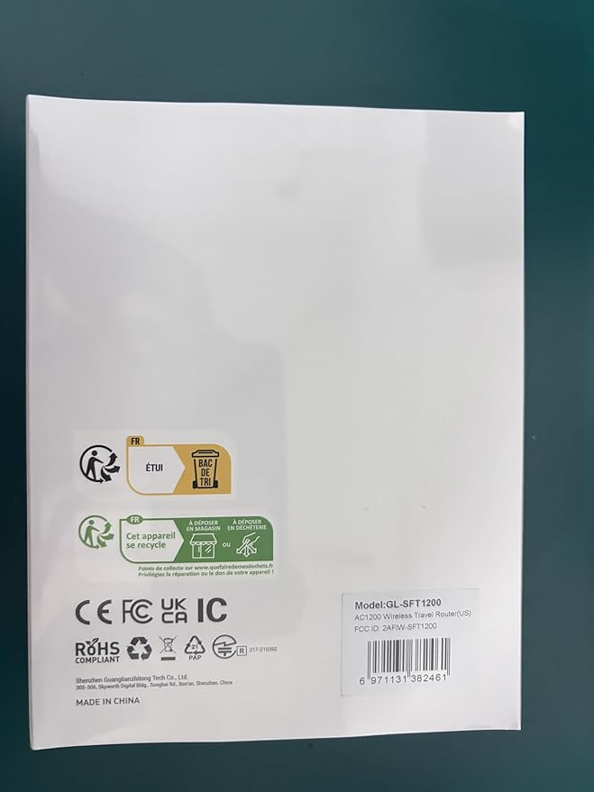 GL.iNet GL-SFT1200 (Opal) Portable WiFi Travel Router, Mini VPN Wireless Router for Fiber Optic Modem, Mobile Internet WiFi Repeater, Dual Band Openwrt Computer Routers, Home/Business/RV/Cruise