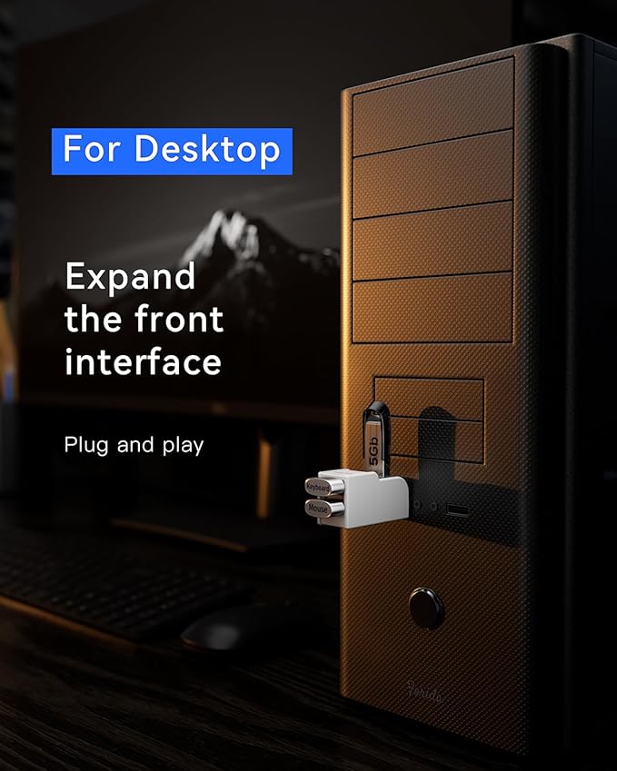 Mini USB Hub 3-Port USB Splitter 1 in 3 Out, USB Expander Adapter with USBA 3.0 Data Transfer Port, 2 USB 2.0 Ports Hub, USB Dongle for PC, Laptops, Keyborad, Mobile Hard Disk and More(White)