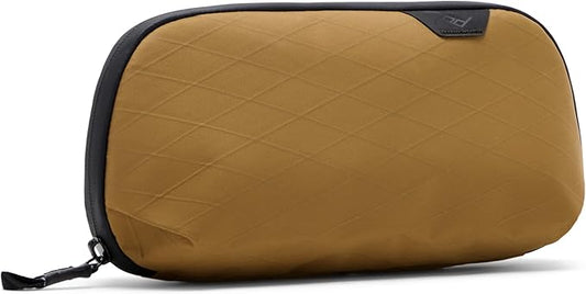 Peak Design Small Tech Pouch, Coyote, Electronics Organizer for Travel or Everyday Carry, Origami-Style Storage, Cable Pass-Through, Weatherproof, Gear Carry Bag for Men and Women