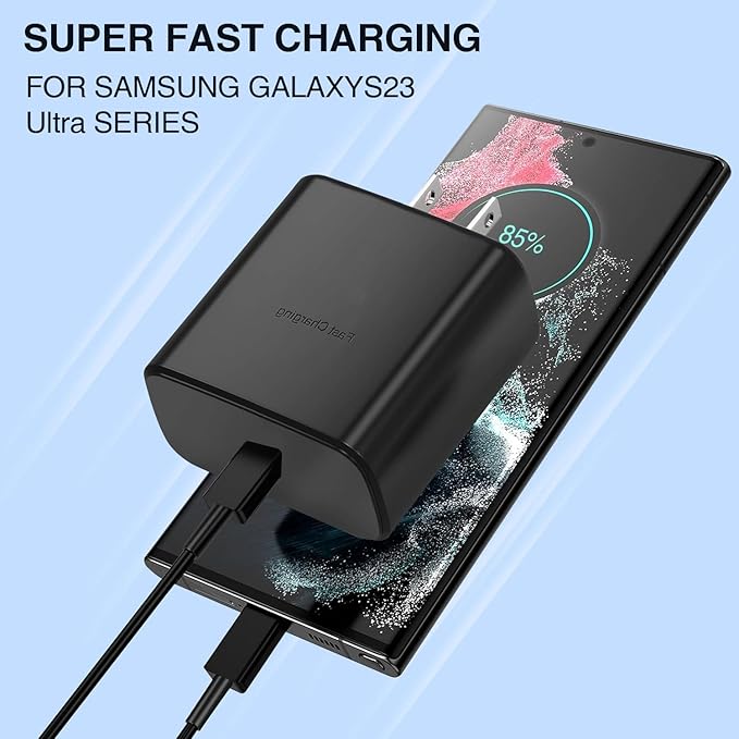 45W Super Fast Charger Type C, USB-C Fast Charger for Sumsung S25 Ultra/S25/S25+/S24 Ultra/S24/S24+/S23 Ultra/S23/S23+/S22 Ultra S22+/S22 ultra/S22