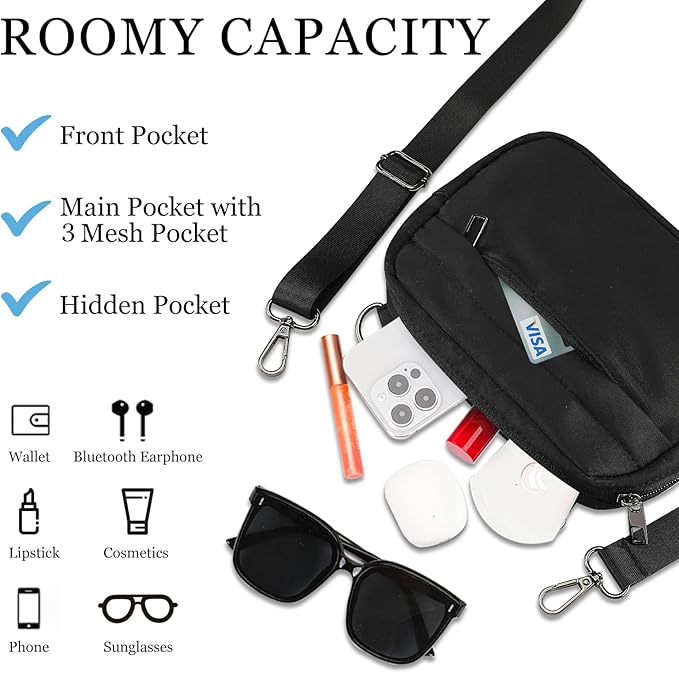 MAXTOP Small Crossbody Bags for Women Belt Bag Fanny Pack with Adjustable Strap