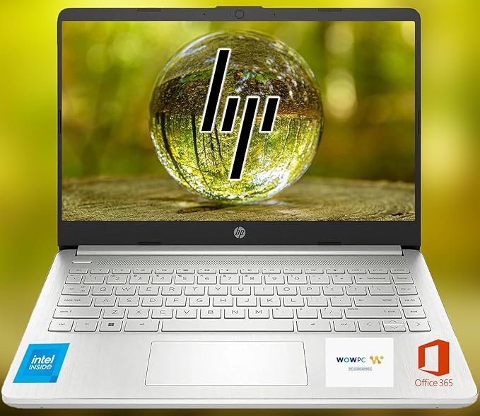 HP Ultrabook, Intel CPU, 32GB RAM, 1.6TB Storage (128GB OnBoard w/ 512GB Portable Drive + 1TB OneDrive), Up to 12 hrs Battery Life, Windows 11 Pro, Natural Silver, w/WOWPC 3-in-1 Bundle