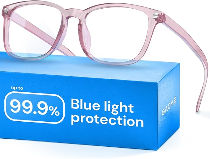 Gaoye Blue Light Glasses for Computer & Gaming - Anti UV Ray Lenses, Scratch-Resistant & Comfort Fit