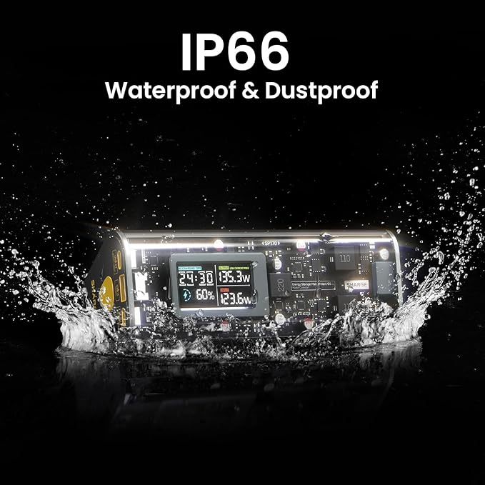 SHARGEEK 170 Power Bank, 140W PD3.1 Portable Charger 24,000mAh/ 86.4Wh High Capacity with Smart Display, 170W Total Output Battery Pack for Laptop MacBook Pro iPhone 17/16/15/14 Series