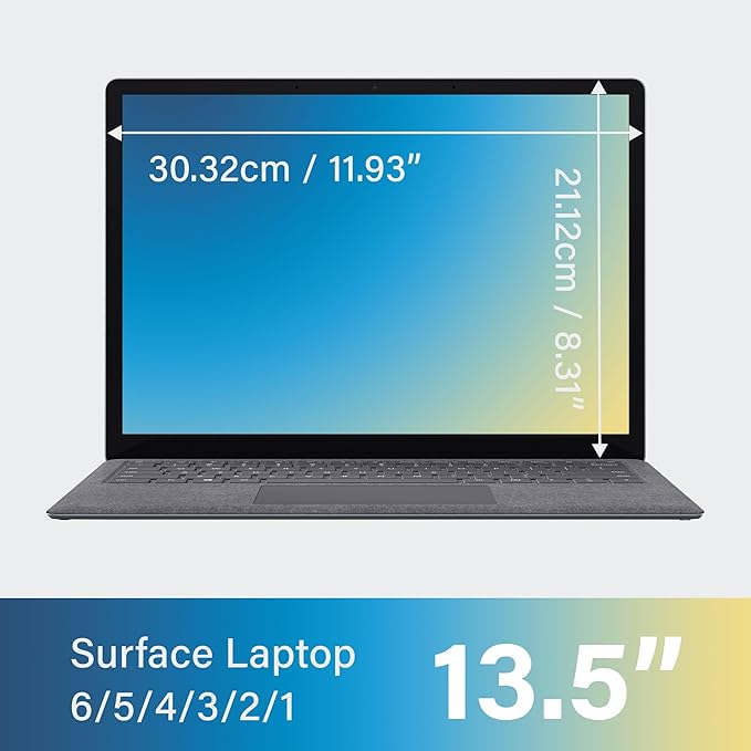 SenseAGE Magnetic Privacy Screen Protector for Surface Laptop 13.5 inch (6/5/4/3/2/1), Easy On/Off Privacy Filter, Anti Blue Light Glare, Notebook Privacy Screen Filter, Compatible with Surface Laptop 13.5"