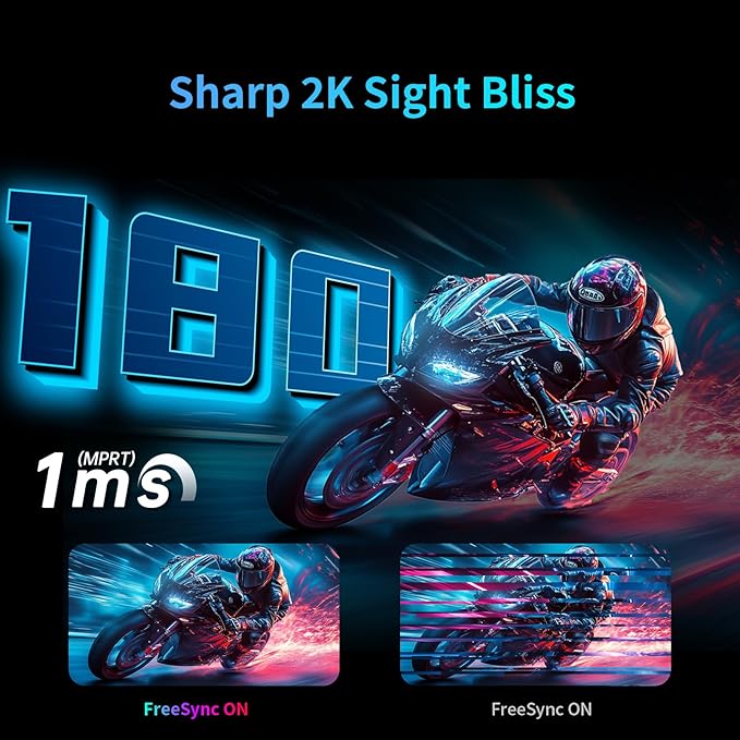 KTC 27 inch WQHD 180Hz 1ms Curved Gaming Monitor 1440P 144Hz Monitor 132% sRGB HVA FreeSync DisplayPort/HDMI/USB VESA Computer Monitor for Gamers (DP Cable Included)