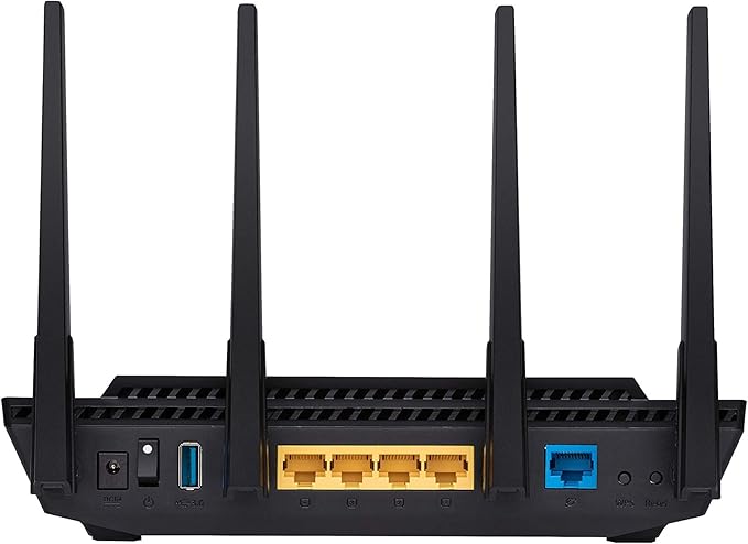 ASUS RT-AX3000 Ultra-Fast Dual Band Gigabit Wireless Router - Next Gen WiFi 6, Adaptive QoS, and AiProtection by Trend Micro | 1x WAN, 4x 1G LAN, 1x USB 3.0 - AiMesh Compatible