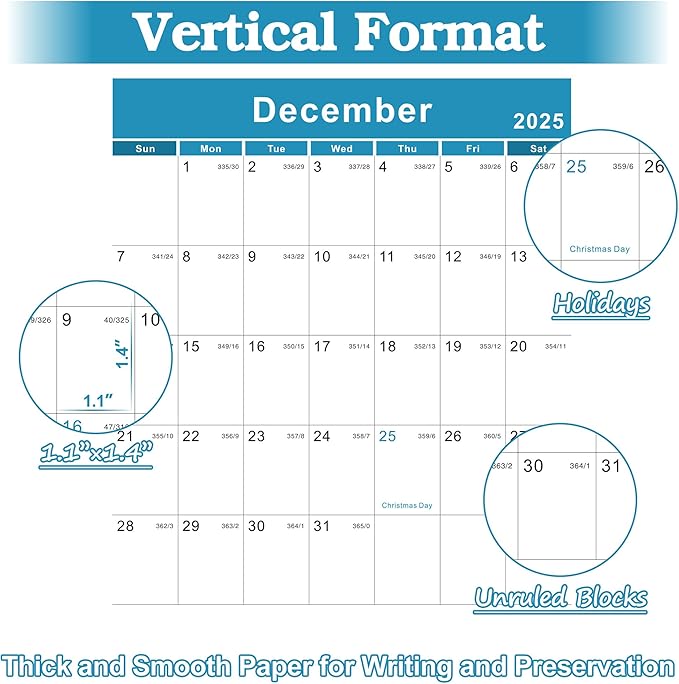 2025-2026 Yearly Wall Calendar - annual calendar 2025-2026, 2025-2026 Yearly Wall Calendar&Planner with Thick Paper, July 2025 - June 2026, X Large, 34.7" x 22.8", 2025-2026 Yearly Planner (2025-2026 Yearly Wall Calendar - Green)