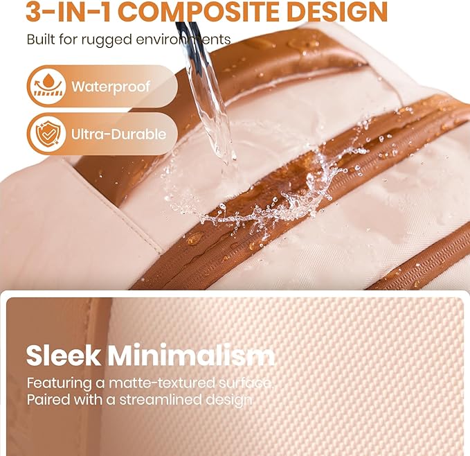 Fanwoli Vacuum Travel Backpack, Carry On Luggage with TSA Lock & Anti Theft Zipper, 60L Expandable Airback with Compression Pump, Waterproof Laptop Bag Ideal for Flight & Business,White