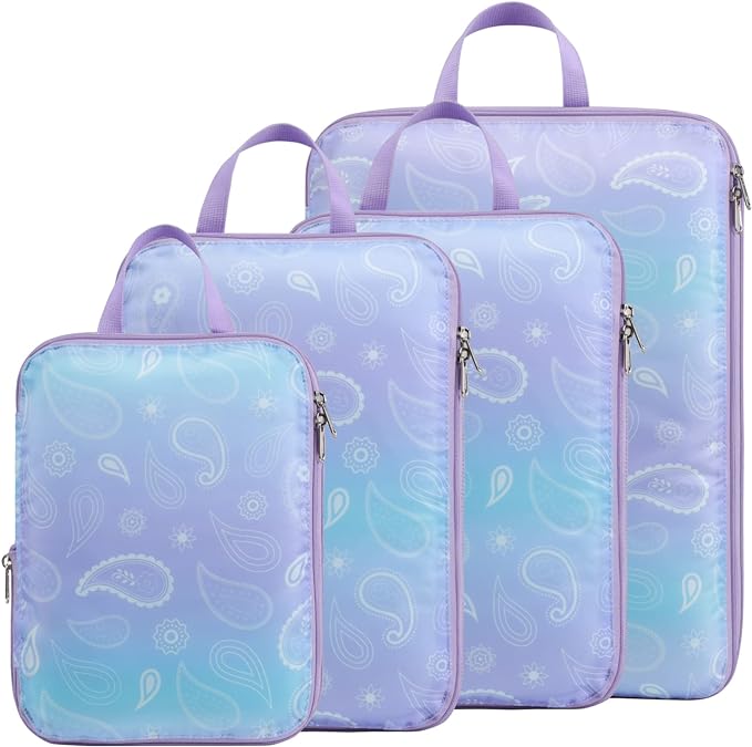 Cambond Compression Packing Cubes for Travel Women - Travel Bags Luggage Organizers Travel Essentials Compression Cubes for Travel Carry on Suitcases Organizer