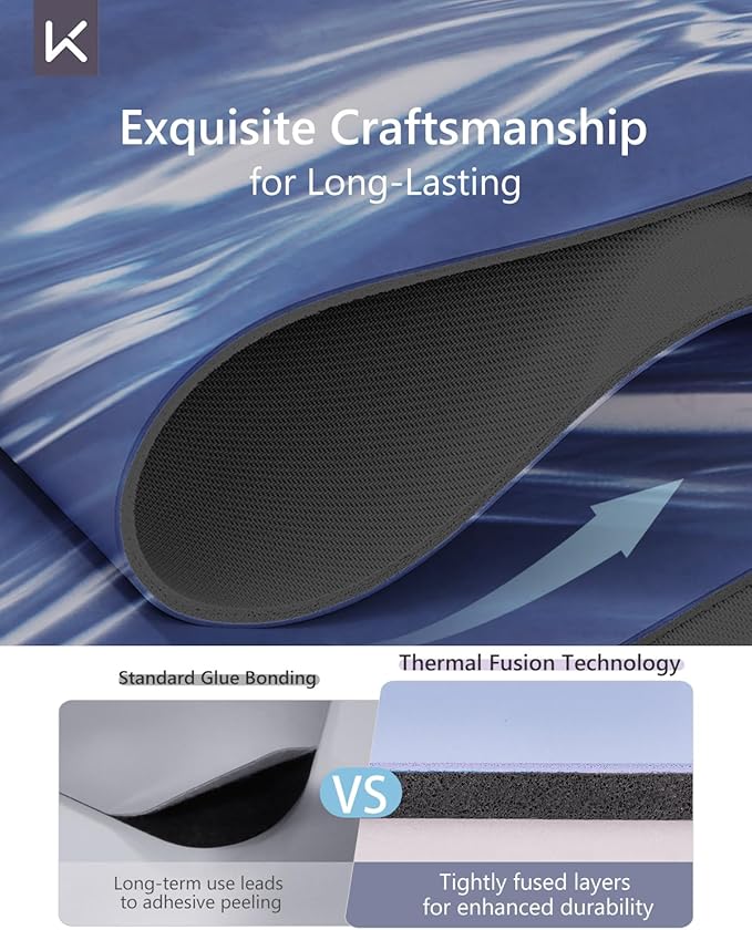 KEEP Professional Yoga Mat with Strap for Men and Women, 5mm Heavy High-Density Natural Rubber Mat for Premium Material Superior Grip, Non-Slip, Eco-Friendly 72"x26" Exercise Mat