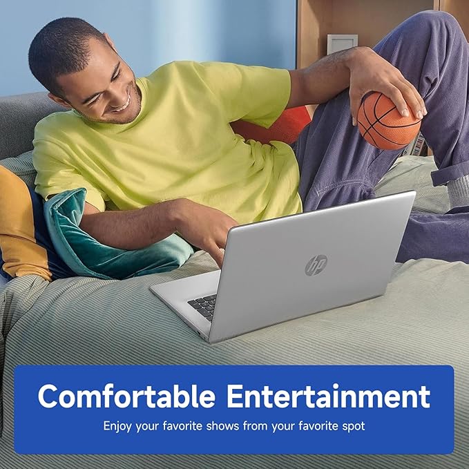 HP 17.3" Touchscreen Laptop, 8-Cores Intel Core i3-N305, 32GB RAM, 128GB eMMC + 2TB SSD, Numeric Keypad, Webcam, HDMI, Wi-Fi 6, Windows 11 Home, Silver