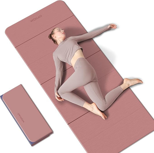 7-Fold Yoga Mat 70"x24" - 1/2 Inch Thick Folding Exercise Mat, Compact Non-Slip TPE Mat for Travel, Storage, Yoga & Home Gym, Lightweight & Portable