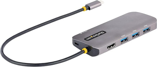 StarTech.com 6-in-1 USB-C Hub for Monitors, 4K 60Hz HDMI Video, HDR10, Gigabit Ethernet, USB 5Gbps Hub, 100W Laptop Charging with Cable Management for MacBook M1 M2 M3 M4 and Windows