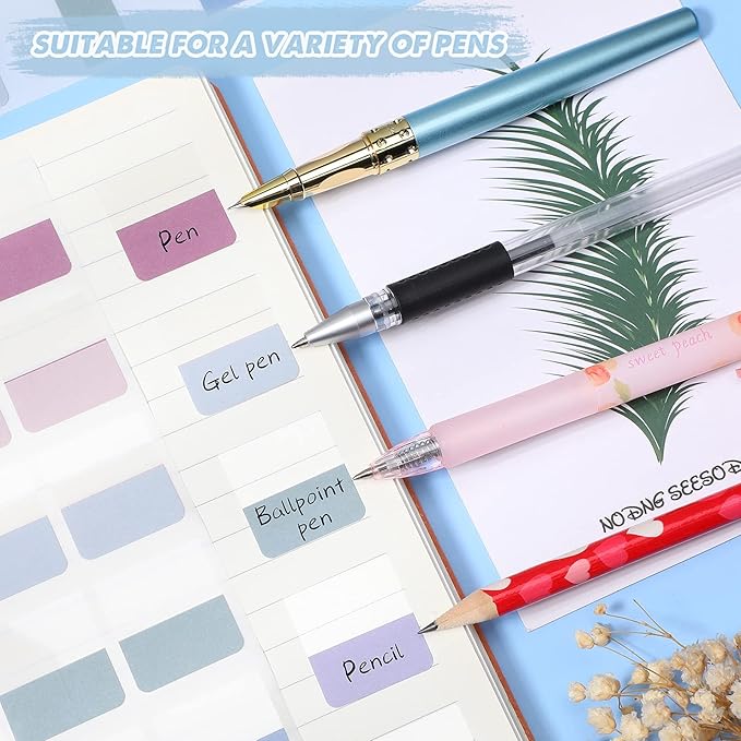 Outus 480 Pcs Sticky Index Tabs Page Markers Self Adhesive Flag Tabs Writable Repositionable File Flags Mix Colored for Reading Book, Taking Note, Classifying File, Marking Document