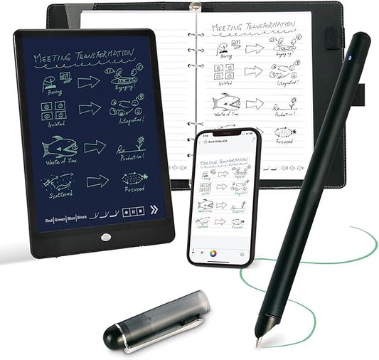 Smart Pen for Note Taking Set Real-Time Paper-to-Digital, Smart Digital Notebook with Pen for Meeting Class Creation, Convert to Text, Store, and Share Your Handwritten Notes via App(iOS/Android)