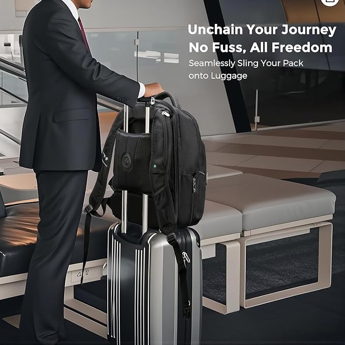 Swissdigital Design TSA Business Laptop Backpack For Men,Travel Backpack With USB Charging Port,College Tech Backpacks With RFID Pockets Presents For Men Fits 15.6 Inch Computer | TERABYTE