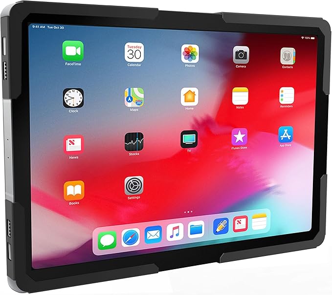 Mount-It! Universal Tablet Wall Mount, Anti-Theft iPad Mount, Enclosure Fits Tablets from 9.7" to 13" Screen Size, Flush Wall Mounting Kiosk, Durable Steel Design, Black