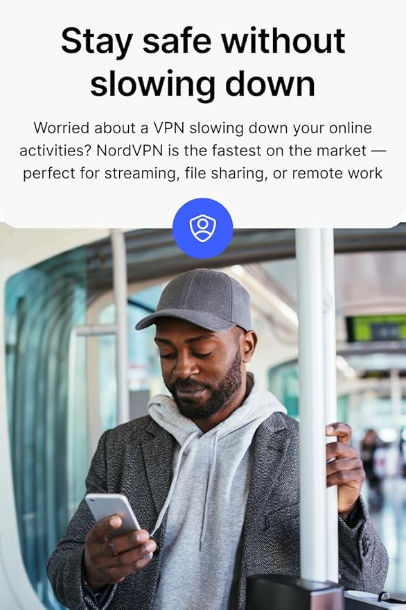 NordVPN Standard – 1-Year VPN & Cybersecurity Software Subscription For 6 Devices - Block Malware, Malicious Links & Ads, Protect Personal Information | PC/Mac/Mobile | Activation Code via Mail