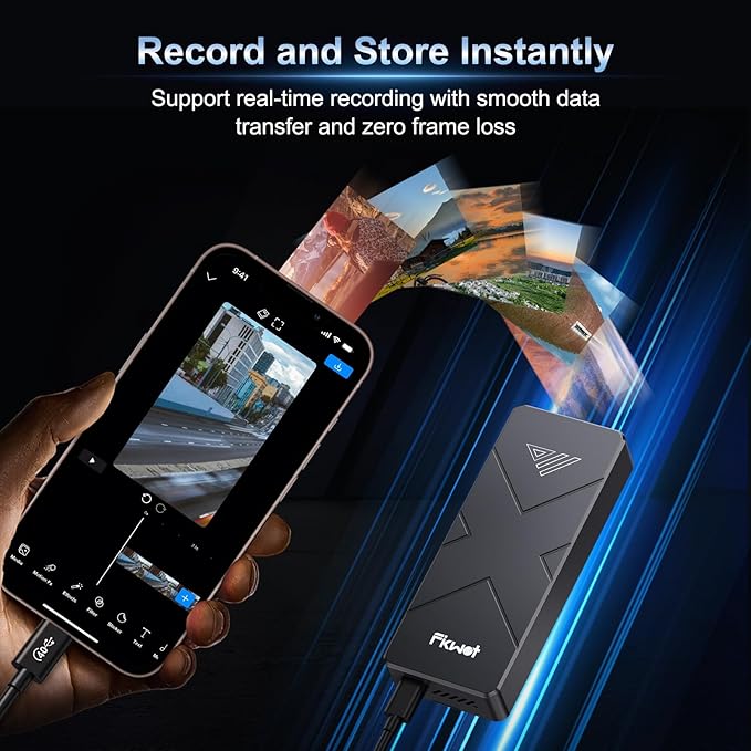 2TB External SSD, USB4 40Gbps Portable SSD 2TB with Cooling Fan, Up to 3700MB/s, External Solid State Drives Compatible with Mac mini, iPhone 15/16 Series, Tablets, MacBook, iPad, iMac, etc(FP110)