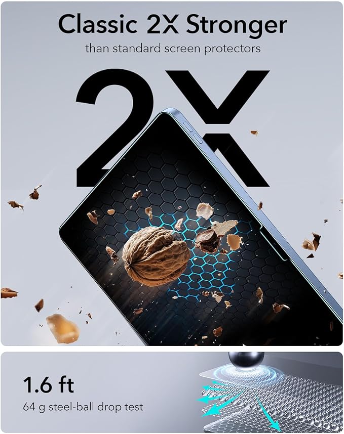 ESR 2 Pack Screen Protector for iPad A16 11th/10th Generation (11 Inch/10.9, 2025/2022), 9H Tempered Glass Film with UltraFit Tray, Apple Pencil Support, Scratch Resistant, HD Clarity, Bubble Free