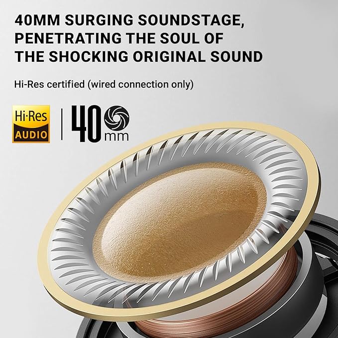 Edifier V80 Hybrid Active Noise Cancelling Headphones, True Wireless Over Ear Bluetooth Headset with 45H Playtime Hi-Res Audio Fast Charging Multipoint Connection for Travel Home Office (Brown)