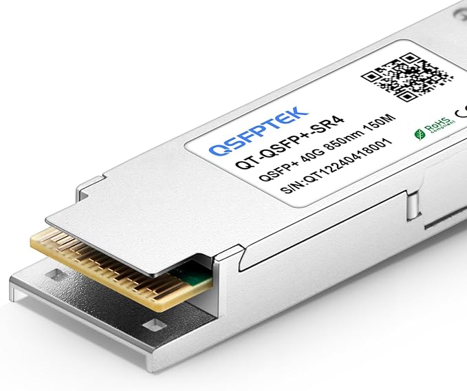 QSFPTEK 40GBASE-SR4 QSFP+ 850nm 150M DDM MTP/MPO MMF Optical Transceiver Module Compatible QSFP-40G-SR4