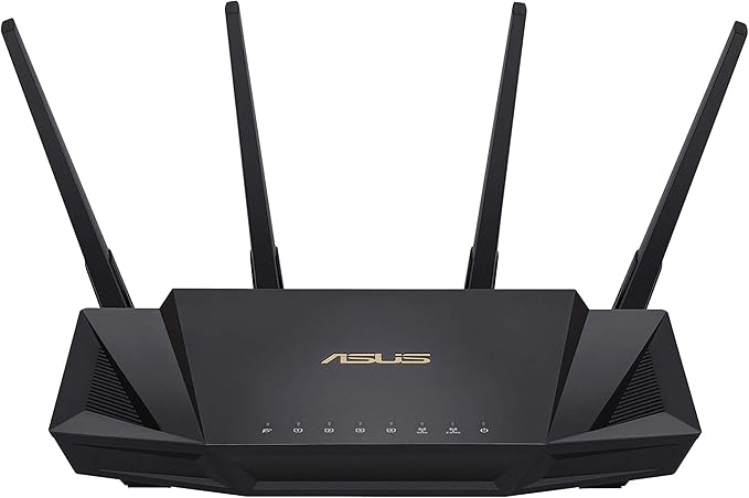 ASUS RT-AX3000 Ultra-Fast Dual Band Gigabit Wireless Router - Next Gen WiFi 6, Adaptive QoS, and AiProtection by Trend Micro | 1x WAN, 4x 1G LAN, 1x USB 3.0 - AiMesh Compatible