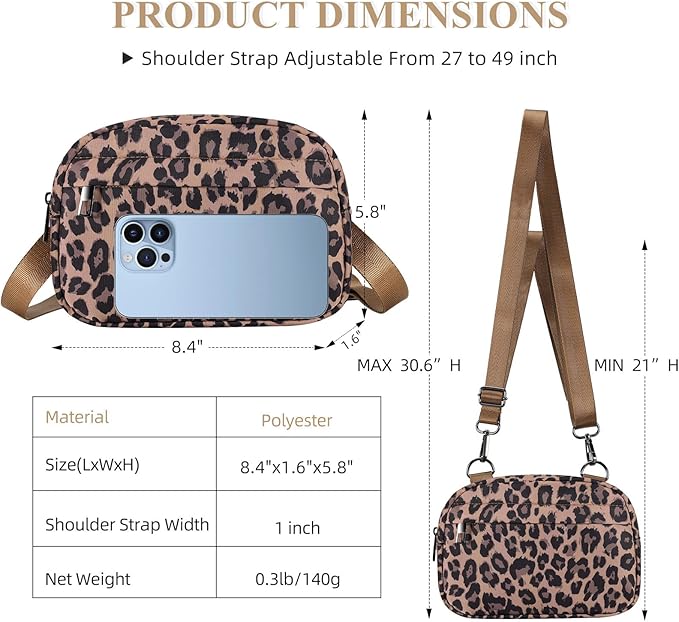 MAXTOP Small Crossbody Bags for Women Belt Bag Fanny Pack with Adjustable Strap