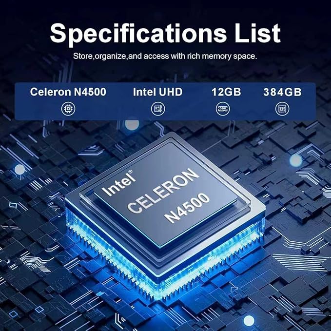 Lenovo Laptop for Business and Student | Intel Core |15.6 Anti-Glare Screen | 1 Year Office 365 | 12GB RAM | 256GB SSD + 128GB eMMC | 1TB Cloud Storage | 11HR Battery | Windows 11 | WOWPC USB