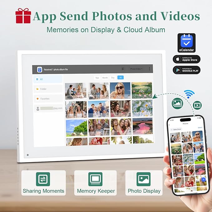 Smart Digital Calendar, 10.1" HD Smart Touch Screen Home Interactive Electron Calender WiFi Planner,Meal Schedule, Duty Chart,Achievement Rewards- Built-in Digital Photo Frame Function