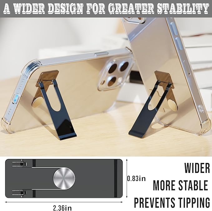 (2025 Upgrade) Ultra-Thin, Fully rotatable Metal Mobile Phone Holder, Portable, Stable, Comfortable and Seamless Grip. Compatible with iPhone 17/16/15 Pro Max, Android Smartphone Accessories (2)