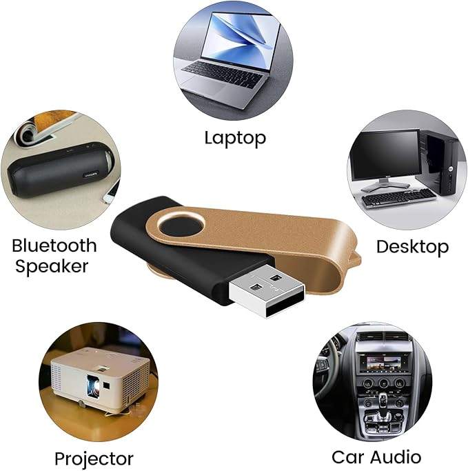 EASTBULL Flash Drive Bulk 4GB USB 100 Pack with Lanyards USB 2.0 Thumb Drive Bulk Memory Stick Swivel Pen Drive for Storage and Backup(4GB 100Pack, Mixed Color)