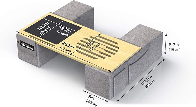Couchmaster® CYWORX, Ergonomic Lap Desk for Notebooks or Wireless Equipment, Lapdesk for Home Office, Perfect for Couch and Bed, Including Pillows and Mousepad
