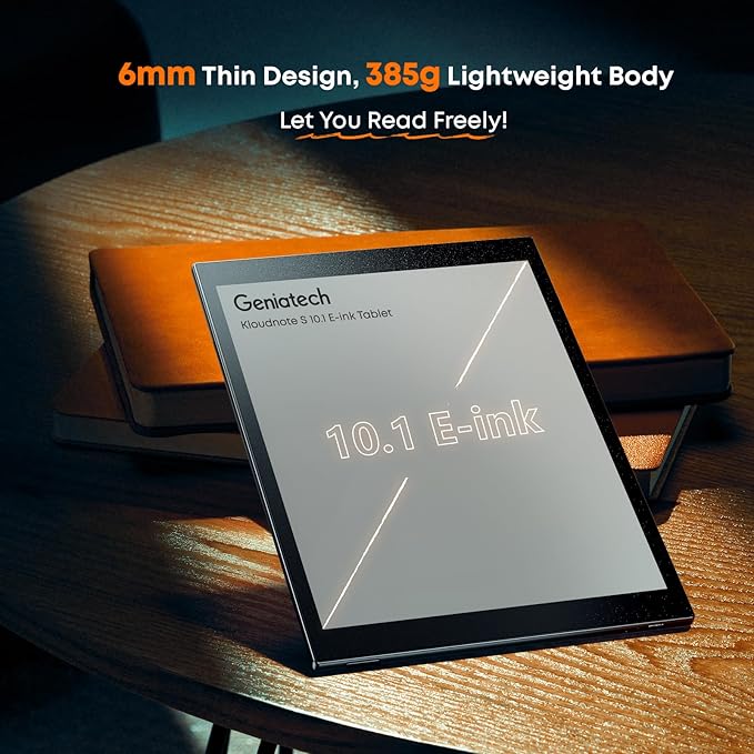 Kloudnote S 10.1" E-Ink Notepad, ePaper Tablet for Note Taking and eBook Reading, 200dpi Notebook eReader Device with Stylus, Android OS - Black