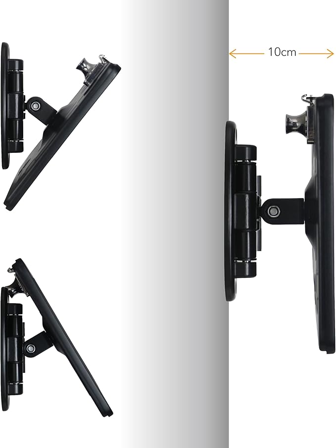 Tablet Wall Mount Bracket with fold for 2025 iPad 11" (A16) 11th/ 2022 iPad 10.9" 10th Gen.,Excluding Other 10.9"/ 11",Extend Adjustable Arm with Lock & Key,Multi Angle,Rotate,Metal(Black)