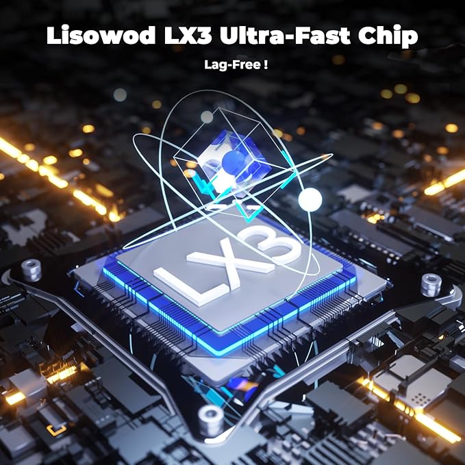 Projector with WiFi and Bluetooth, Mini-Projector: [Netflix-Licensed & AI Auto-Setup System & Live TV & 900ANSI & 600+Apps & Dolby Audio], Lisowod L03Pro 1080P Smart Portable-Outdoor-Movie Projector