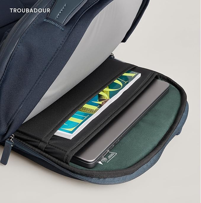 Troubadour Apex 4.0-22L Premium Laptop Backpack - Ergonomic & Water Resistant - Designed for Work and Travel - Ink Blue