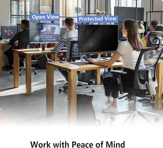 Hanging Computer Privacy Screen Protector Shield Compatible for 26/27 Inch Widescreen Desktop Monitor -Anti Glare & Blue Light Filter-Hanging Design for Easy On/Off