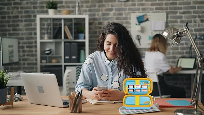 Case Compatible with SanDisk Extreme Pro/for SanDisk Portable SSD 1TB 2TB 4TB 500GB/ for Crucial X9 X10 Pro External Solid State Drive, Travel Storage Bag for 2 SSD and SD Card- Sky Blue (Box Only)