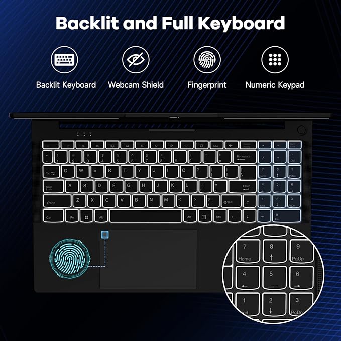 NIMO 15.6" IPS FHD-Gaming-Laptop, AMD Ryzen 5 6600H 6 Cores 16GB DDR5 RAM 1TB SSD (Beat i7-1165G7, Up to 4.5GHz) Radeon 660M GPU-Computer with 100W Type-C Backlit Keyboard Fingerprint Win 11