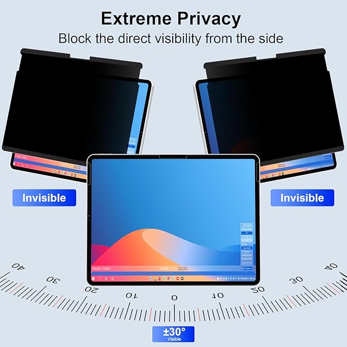 Magnetic Privacy Screen for 12 Inch Surface Laptop Pro 12, Removable Anti Glare Surface Laptop Pro 12 Screen Protector, Blue Light Filter, Anti Spy Easy Install