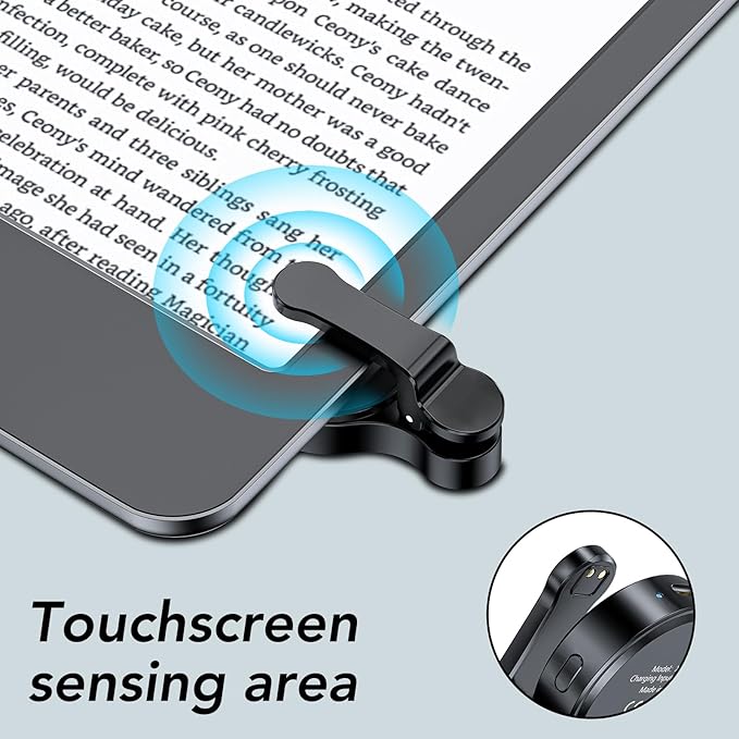 Remote Control Page Turner for Kindle Paperwhite Oasis Kobo eReaders,Kindle Clicker Page Turner Accessories for iPhone,iPad, Android Tablets Reading Novels,Camera Video Record&Shutter Selfie (Black)