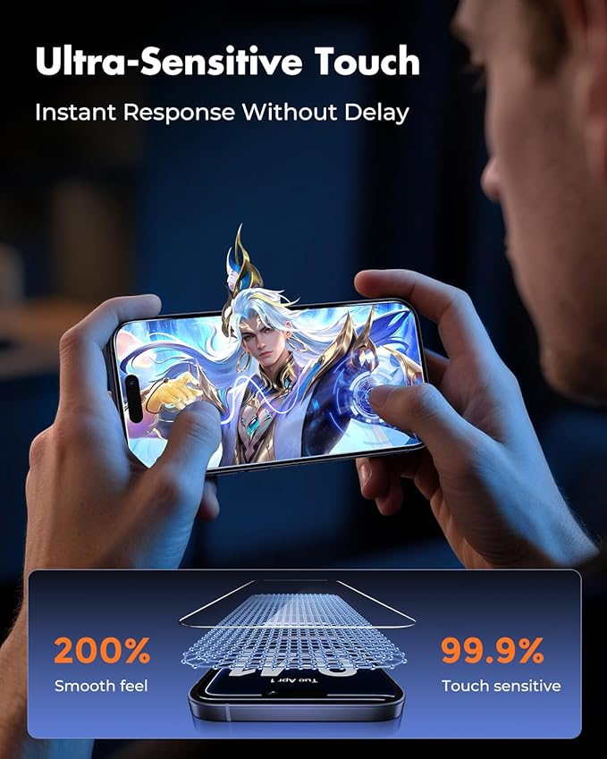 UNBREAKcable 3-Pack Screen Protector for iPhone 17 Pro, Double Shatterproof Tempered Glass [Easy Installation Frame] [9H Hardness] [99.99% HD Clear] [Case Friendly] for iPhone 6.3 inch