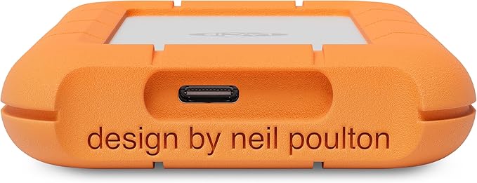 LaCie Rugged Mini SSD 4TB Solid State Drive - USB 3.2 Gen 2x2, speeds up to 2000MB/s, Compatible with PC, Mac, and iPad (STMF4000400)