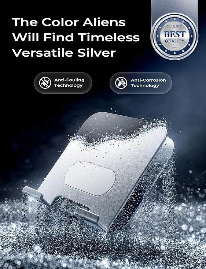 LISEN for iPad Stand for Desk,2025 Adjustable Tablet Stand Holder Metal iPad Holder Switch Mount,Desk Accessories for Women Men ipad Mount Kitchen Fits 4-12.9" Tablet/Monitor/Switch/iPhone/Kindle